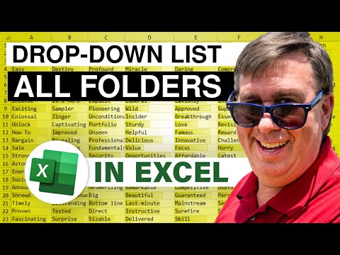 Excel - How To Get List Of Folders Into Excel Drop-Down Menu - Episode 1938