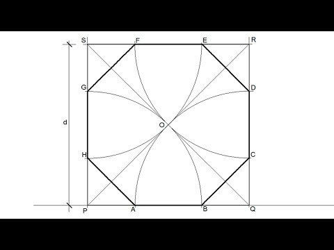 How to draw a regular octagon knowing the distance of its parallel sides