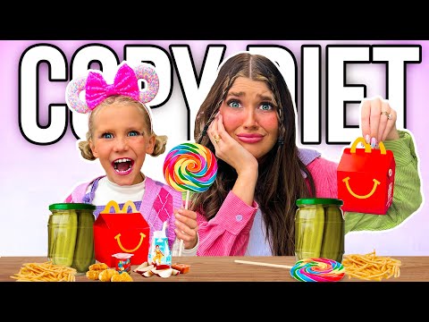 COPYiNG DiETS with a 8 YEAR OLD for 24 HRS! *i feel sick*