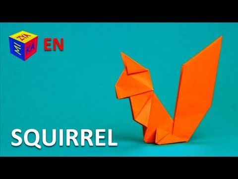 How to make an origami paper squirrel - video tutorial with folding instructions