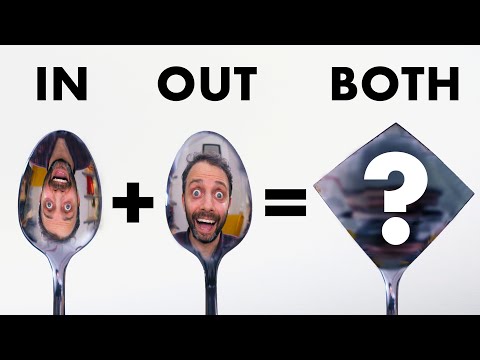 Saddle shaped mirrors are really weird to look in