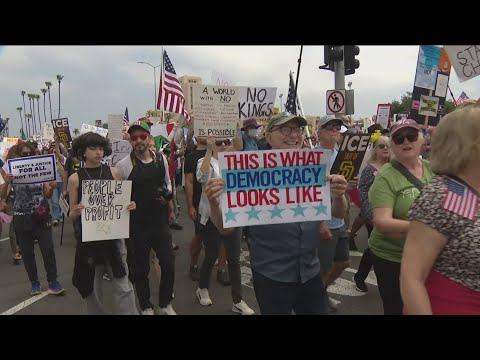 More than 60,000 march in downtown San Diego 'No Kings' protest