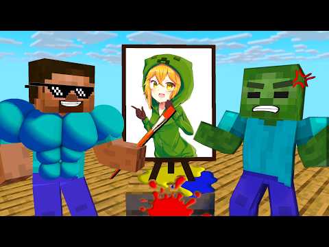 DRAWING RUN CHALLENGE - Minecraft Animation