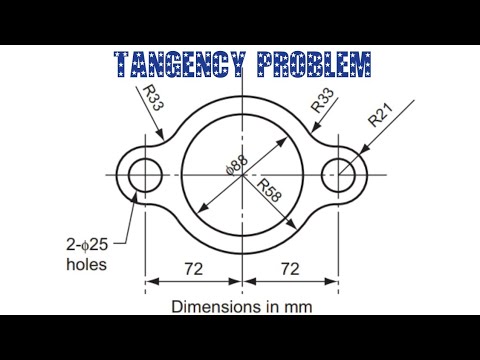 TANGENCY PROBLEM || HOW TO DRAW THE ABOVE TANGENCY PROBLEM