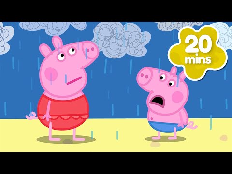 RAINSTORM on the Beach ☔️ Peppa and George Get Soaked! 🏝️ Peppa Pig Full Episodes | 20 Mins