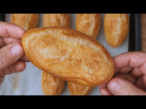 4 Ingredients! The Easiest No-Knead Bread Ever | Crispy & Delicious