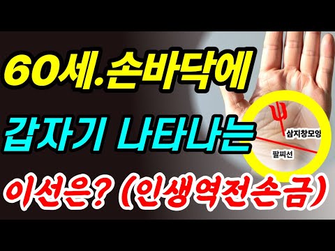 [손금시리즈최종편]60대에 운이 바뀌는 손금위치 3가지!(노년에 대운이 터지는 인생역전 손금)