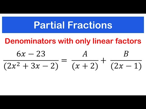 Partial Fractions - Denominator with only linear factors | SHS 1 ELECTIVE MATH