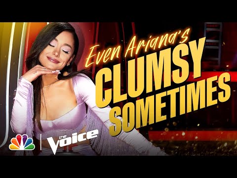 Ariana Grande Can Be Pretty Clumsy | NBC's The Voice Outtakes 2021