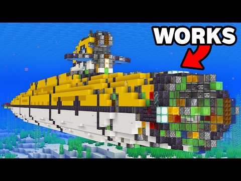 I Built a Working Submarine In Minecraft