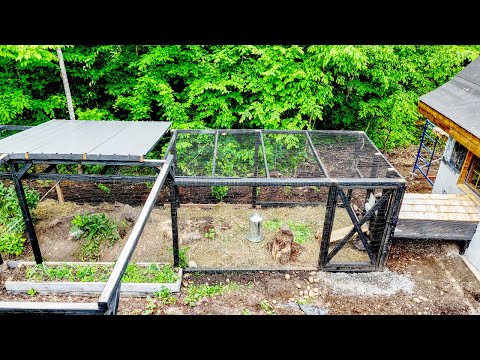 Building a Chicken Run with a Breezeway to a Stone Henhouse (coop)