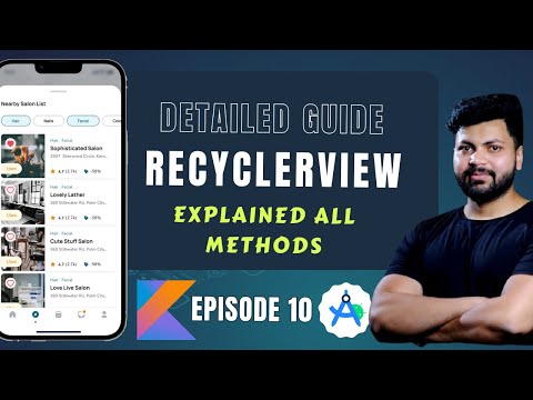 Master RecyclerView in android -kotlin | Detailed Explaination of all methods