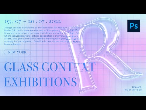 Photoshop Tutorial How To Make A Glass  Text Poster With Adobe Photoshop  ( Download PSD File 👇 )