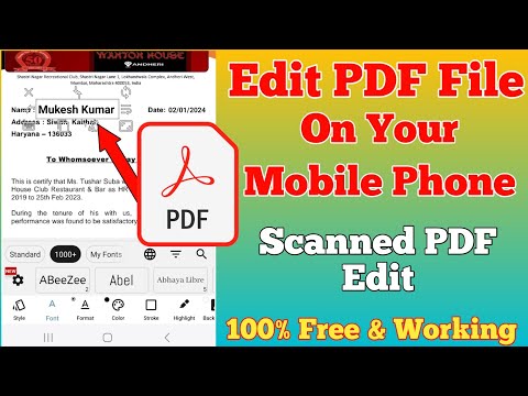 How to Edit Scanned PDF Document in Mobile