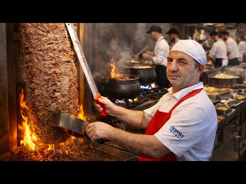 3 Hours Ultimate Turkish and Middle Eastern Street Food! Döner, Künefe, Falafel, Kebab, Pide & More