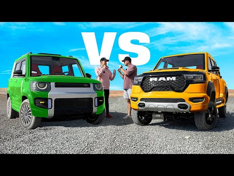 Fake Chinese Dodge RAM VS Fake Chinese Land Rover Defender