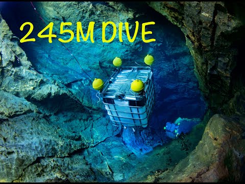 245m Cave Dive in the Pearse Resurgence, New Zealand