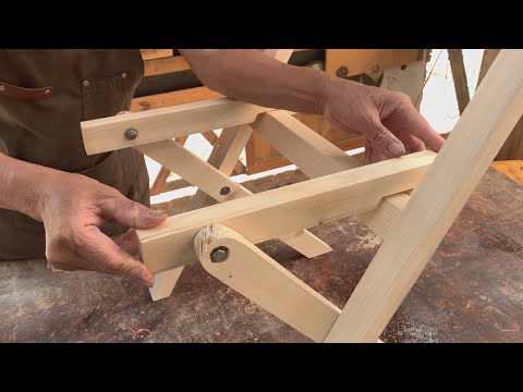 Smart Creative Ideas From Recycled Wood // Instructions For Making Easy Flexible Folding Chairs