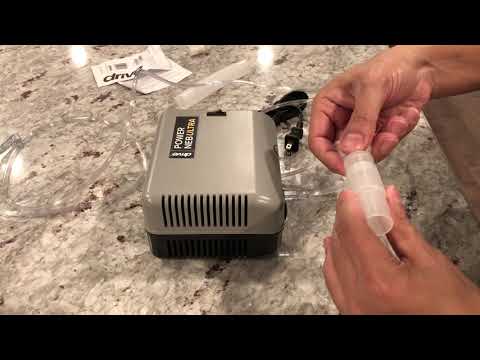 set up nebulizer drive kit and use on One year old and Six year old. Albuterol. Sick kids with flu