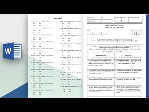 How to Create Bilingual MCQs Question paper in Microsoft Word 2019