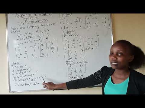 Solving matrix using cofactor Method (3 by 3 Matrix)