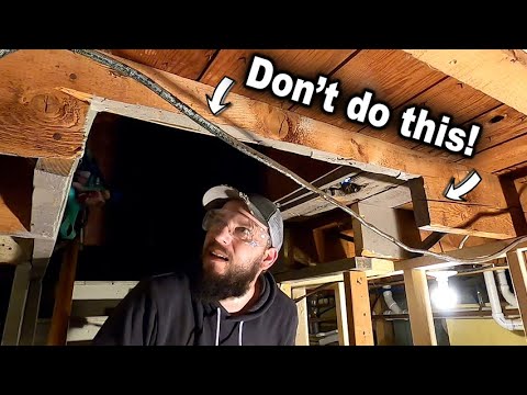 How to Fix Incorrect Floor Framing | Straightening Kitchen Floor... Kinda