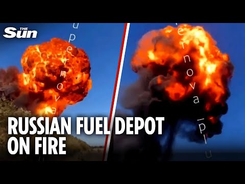 Massive explosion DESTROYS Russian field fuel depot after Ukrainian strike