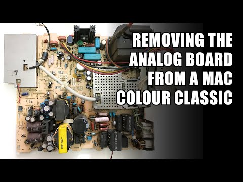 Removing the analog board from a Macintosh Color Classic