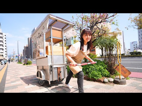 Beautiful Onigiri Rice Ball Master Selling from a 150kg Handcart