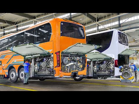 Inside Giant Factory Designing and Building Gigantic Buses from Scratch