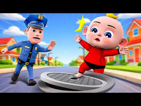 Don't Play on the Manhole Cover | Police Cartoon | Safety Tips + More Nursery Rhymes & Kids Song
