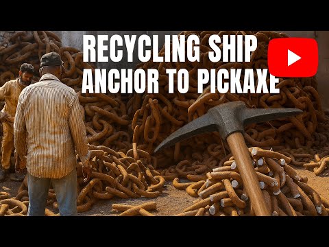 Turning Ship Anchor Chains Into a Heavy-Duty Pickaxe | Recycling Metal Craft