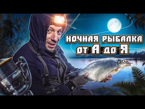 NIGHT Fishing. From A to Z. A fisherman's guide and how I fish with a feeder rod on a RIVER, shar...