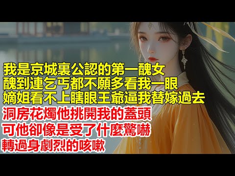 我是京城裏公認的第一醜女，醜到連乞丐都不願多看我一眼，嫡姐看不上瞎眼王爺逼我去替嫁，洞房花燭他挑開我的蓋頭卻像是受了什麼驚嚇.....