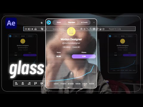 Glass 3D carousel in After effects.
