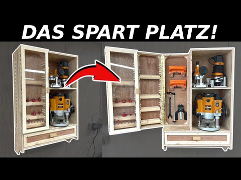 The tool cabinet for SMALL workshops! How to build SMART wooden workshop furniture