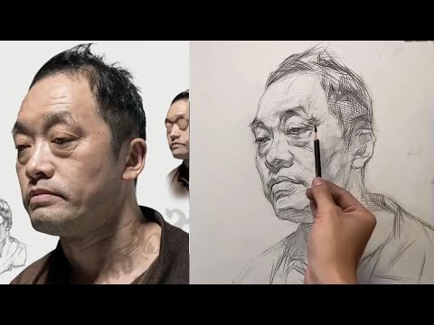 Blocking in Portrait of a Man – How to Draw Portraits