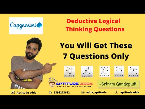 Capgemini Deductive Logical Thinking Top 7 Models #capgemini Game based Aptitude Test