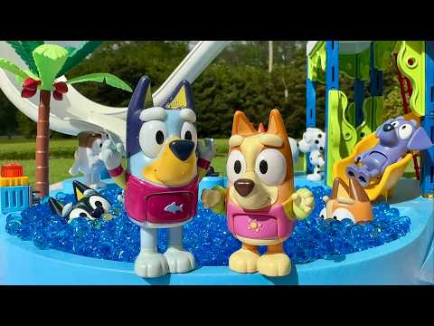 Bluey Learns Waterpark Safety Rules | Lessons For Kids | Pretend Play