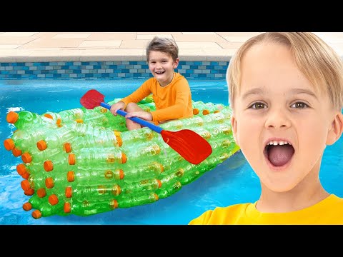 Kids learn how to turn recyclables into toys - funny videos for kids