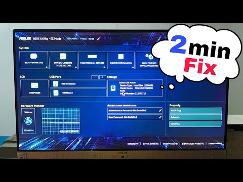 Fix - Asus Bios Utility Ez Mode Stuck Problem