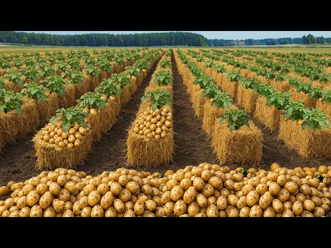 Don’t Waste Straw! Use It to Grow Potatoes Like This!