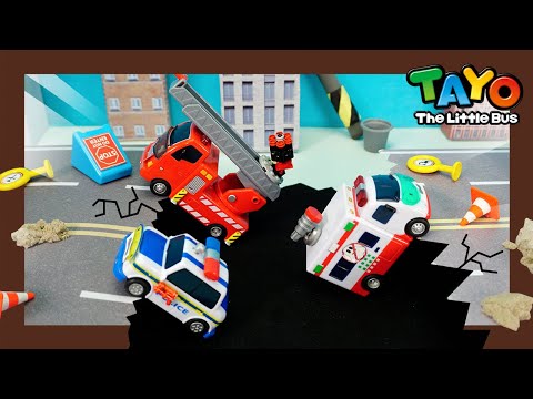 Tayo Monsterpolizei+Zusammenstellung l Tayo Brave Rescue Team ist in das Loch gefallen lTayo Deutsch