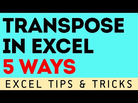 Transpose Data in Excel | 5 Methods | Shift Data from Rows to columns or Vice versa