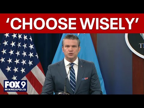 Hegseth warns Iran: ‘Choose wisely’ or face strikes, blockade