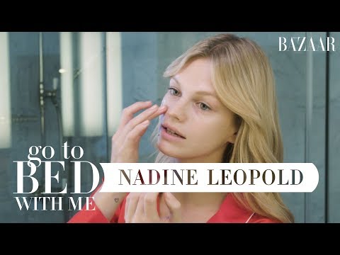 Victoria's Secret Model Nadine Leopold's Nighttime Skincare Routine | Go To Bed With Me