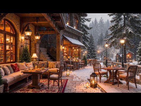 Smooth Jazz Instrumental Music & Cozy Winter Coffee Shop Ambience ☃️ Jazz Music for Working