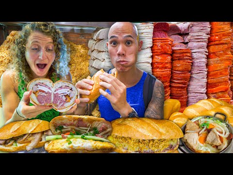BIGGEST Banh Mi You’ve EVER Seen! EPIC Vietnamese Bánh Mì Street Food Tour in Saigon HCMC, Vietnam