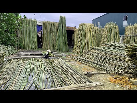 Process of Making Bamboo Sofa in a Traditional Craft Village Hundreds of Years Old