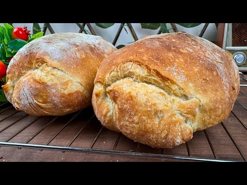 🥖 NO KNEAD Real Italian Bread! → FAST EASY DELICIOUS & EXTRA FLUFFY ☁️